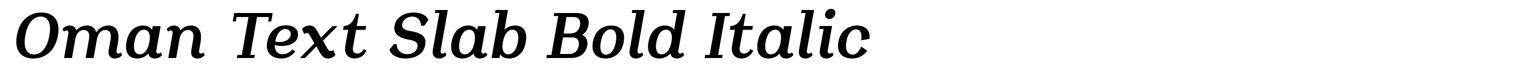 Oman Text Slab Bold Italic